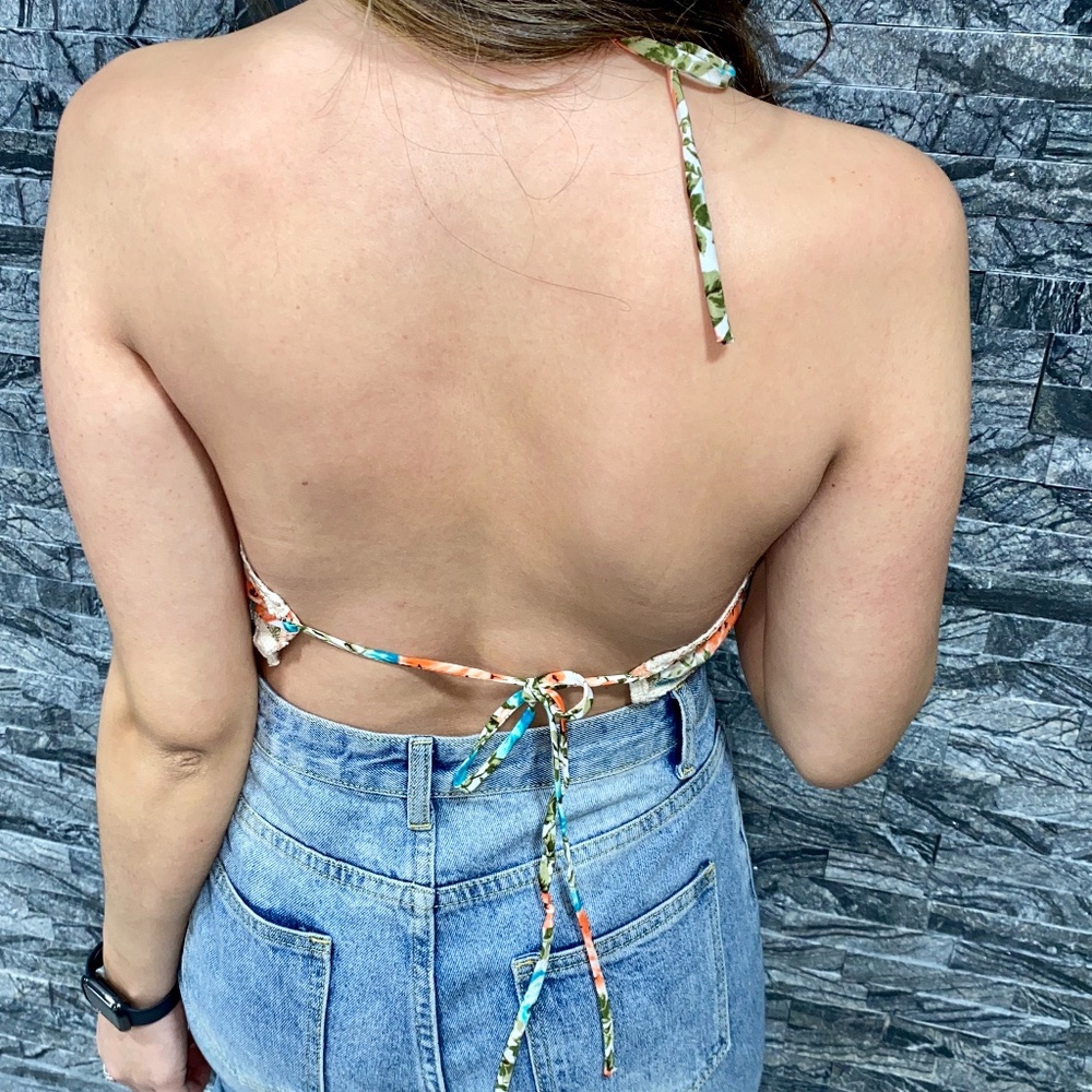 Floral Halter Top - Picture 2 of 2